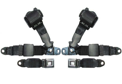 Corvette Non-Retract Laps w/Retractable Shoulder Belts, 1972-73, Pair
